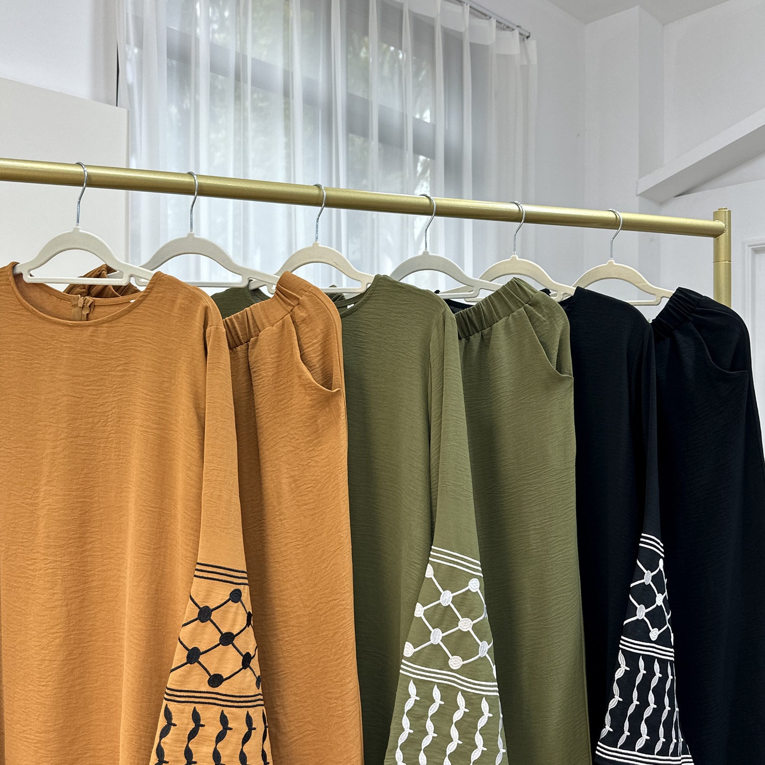 Turkey Embroidered Wide-leg Pants Two-piece Set - Meesal