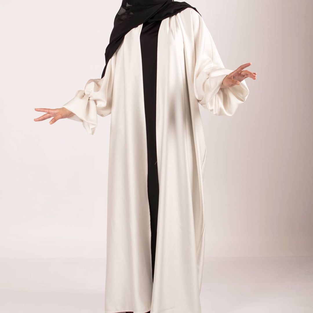 Puff Sleeve Cardigan Dubai Elegant Dress - Meesal