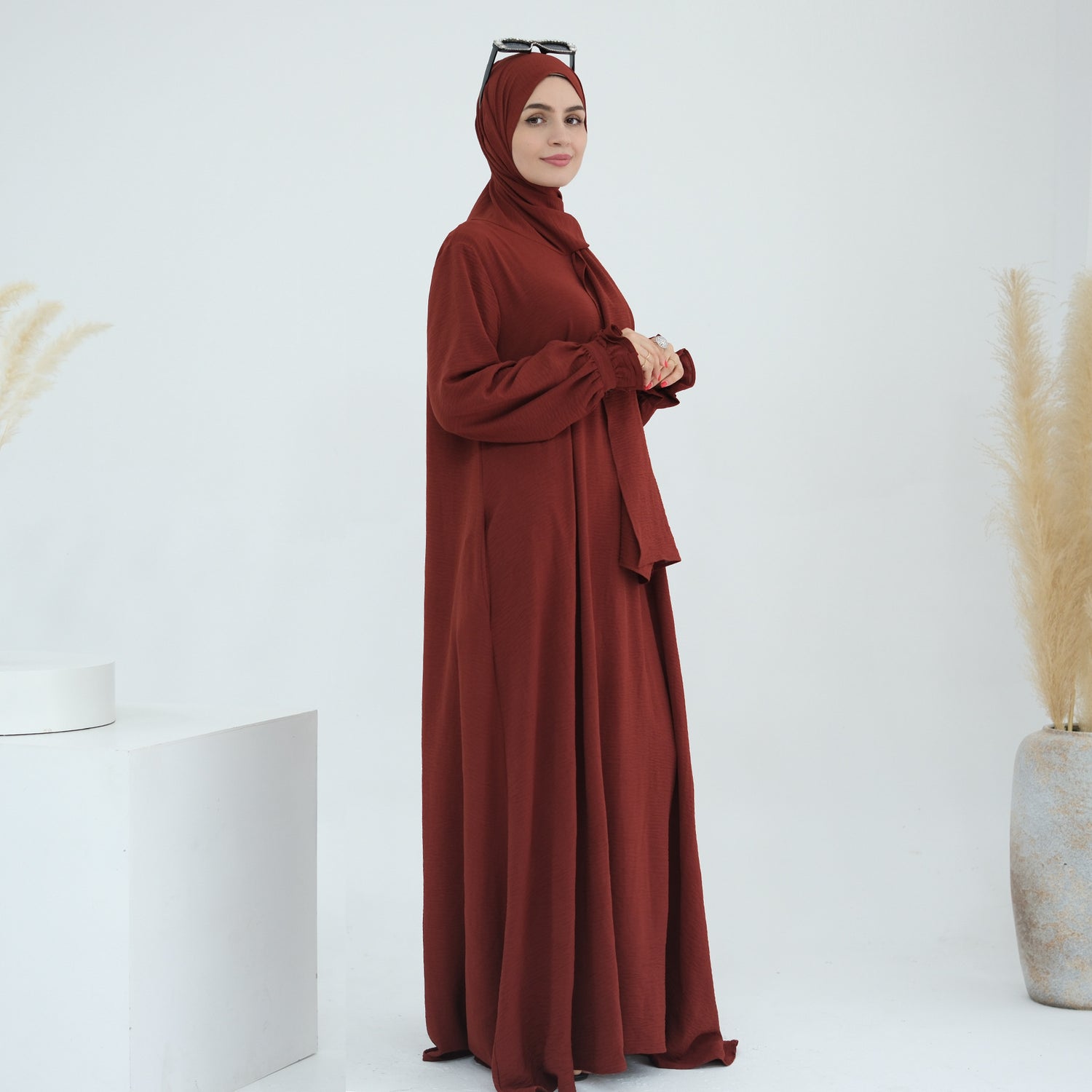 Middle East Dubai Turkey Headscarf Dress - Meesal