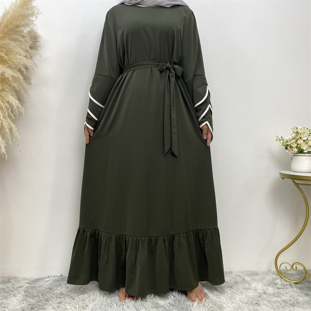 Muslim Fashion Dress At Hem For Women - Meesal