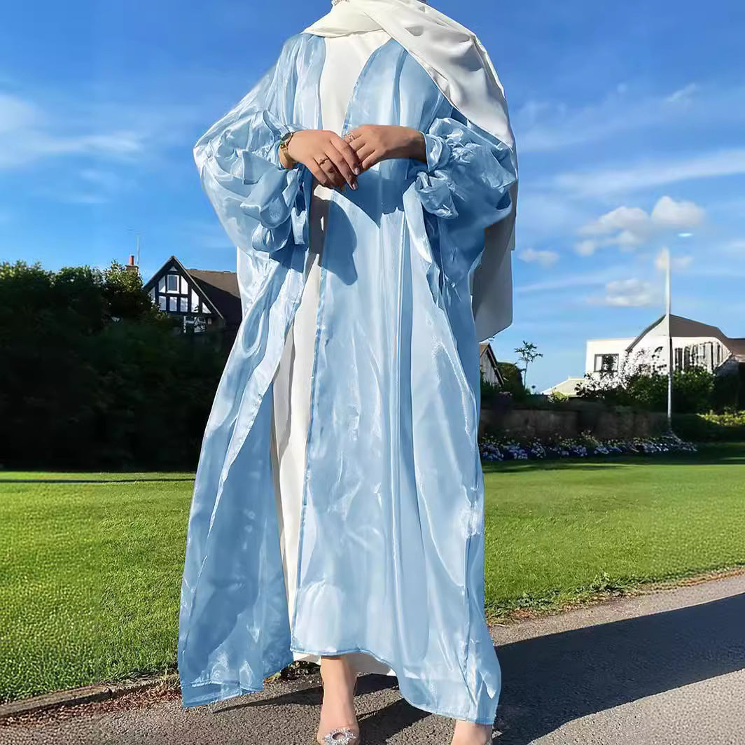 Puff Sleeve Cardigan Summer European And American Dubai Elegant Coat - Meesal