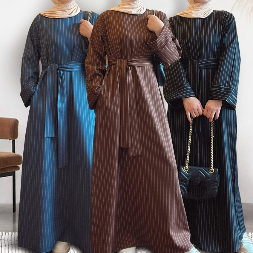 Middle East Stripe Tunneled Dress Women - Meesal