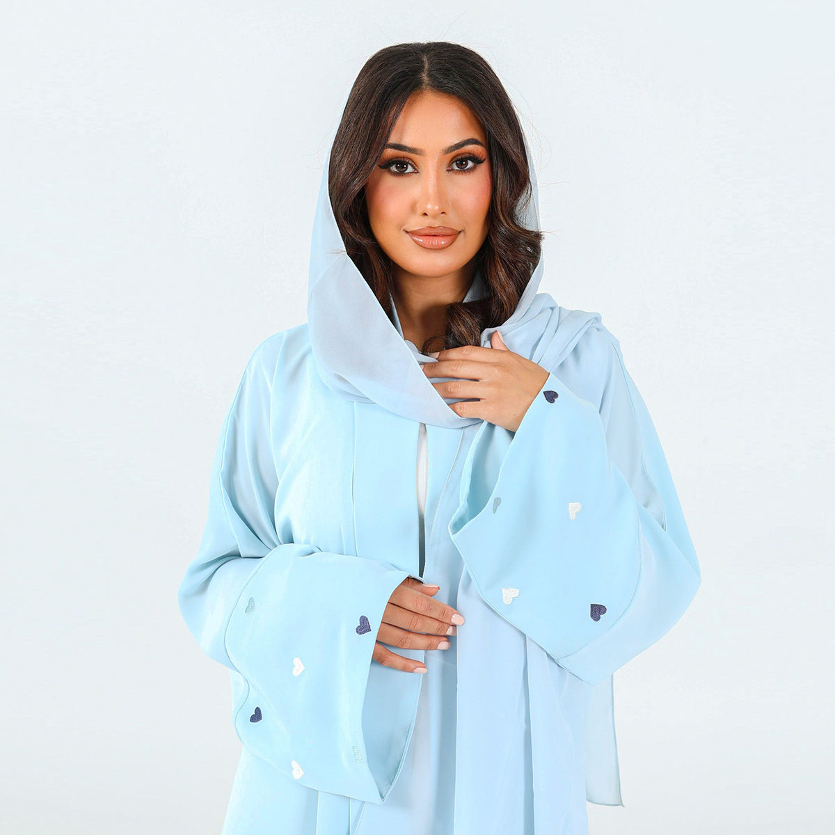 Dubai Love Embroidered Elegant Cardigan Robe - Meesal