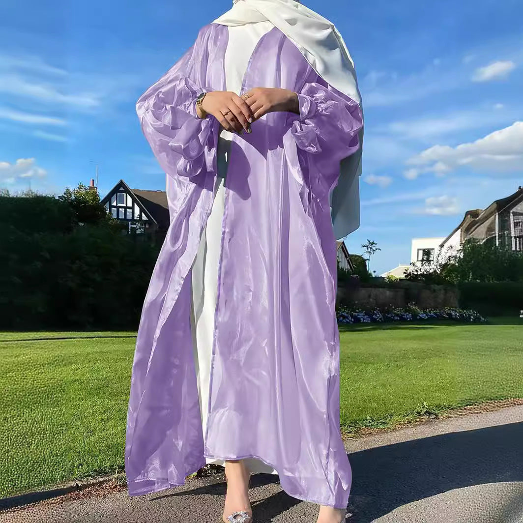 Puff Sleeve Cardigan Summer European And American Dubai Elegant Coat - Meesal