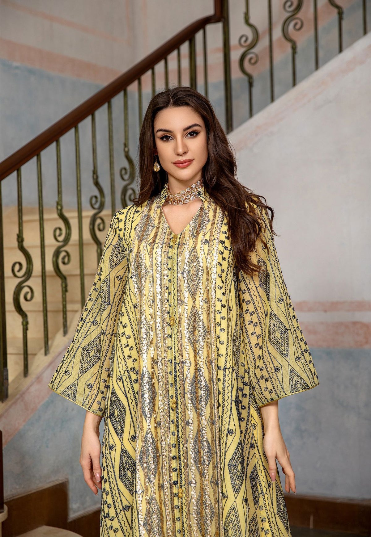 Women's Fashion Dress Dubai Robe - Meesal