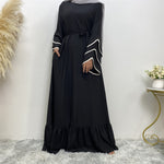 Muslim Fashion Dress At Hem For Women - Meesal