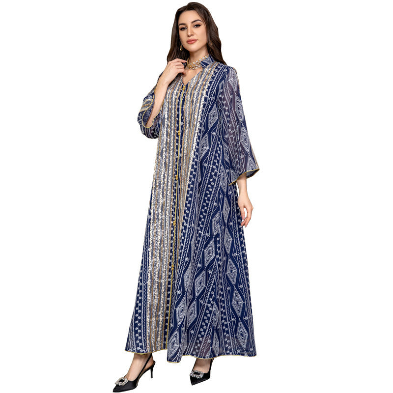 Women's Fashion Dress Dubai Robe - Meesal