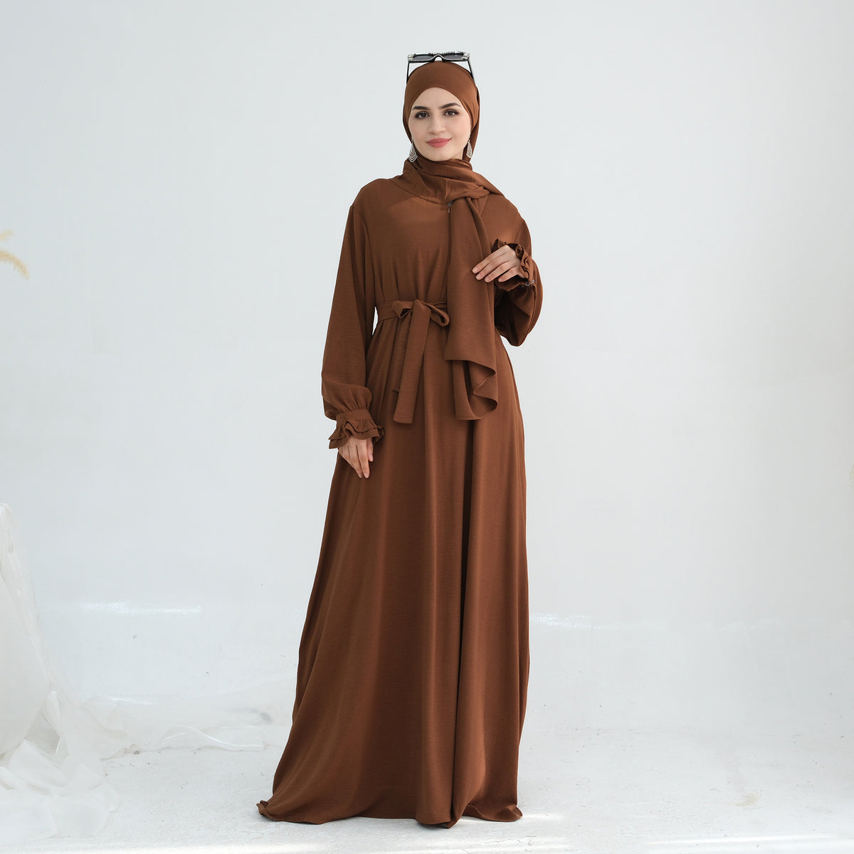 Middle East Dubai Turkey Headscarf Dress - Meesal