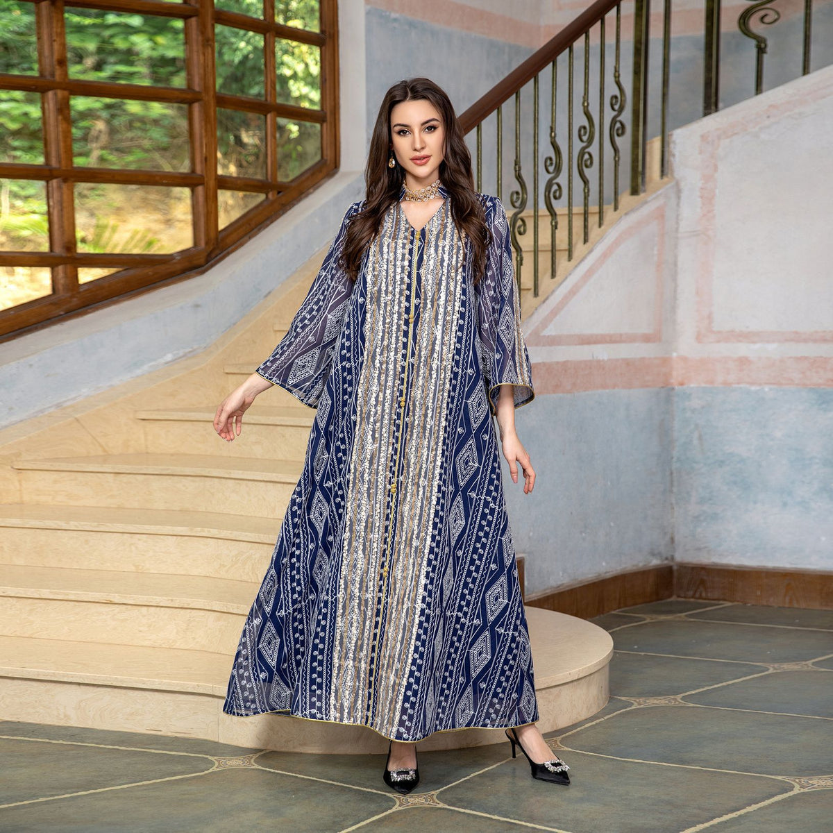 Women's Fashion Dress Dubai Robe - Meesal