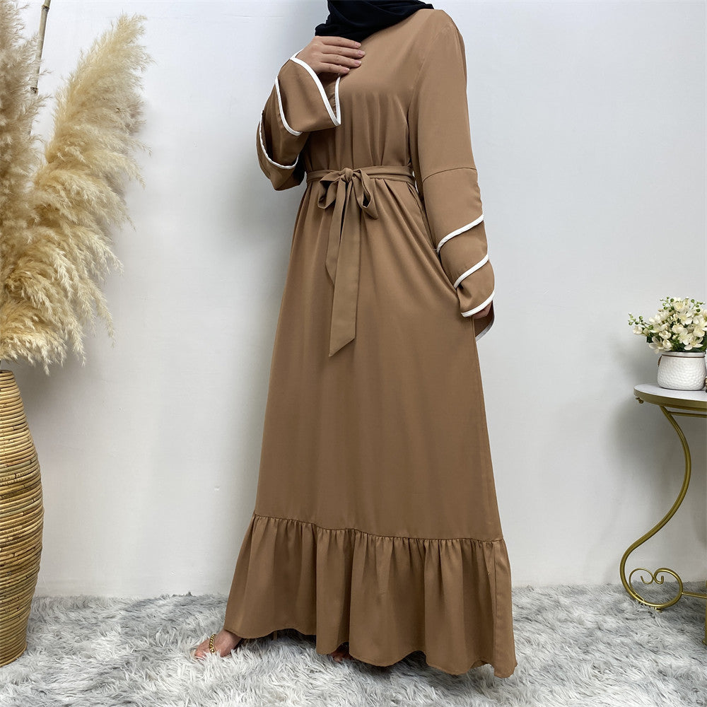 Muslim Fashion Dress At Hem For Women - Meesal