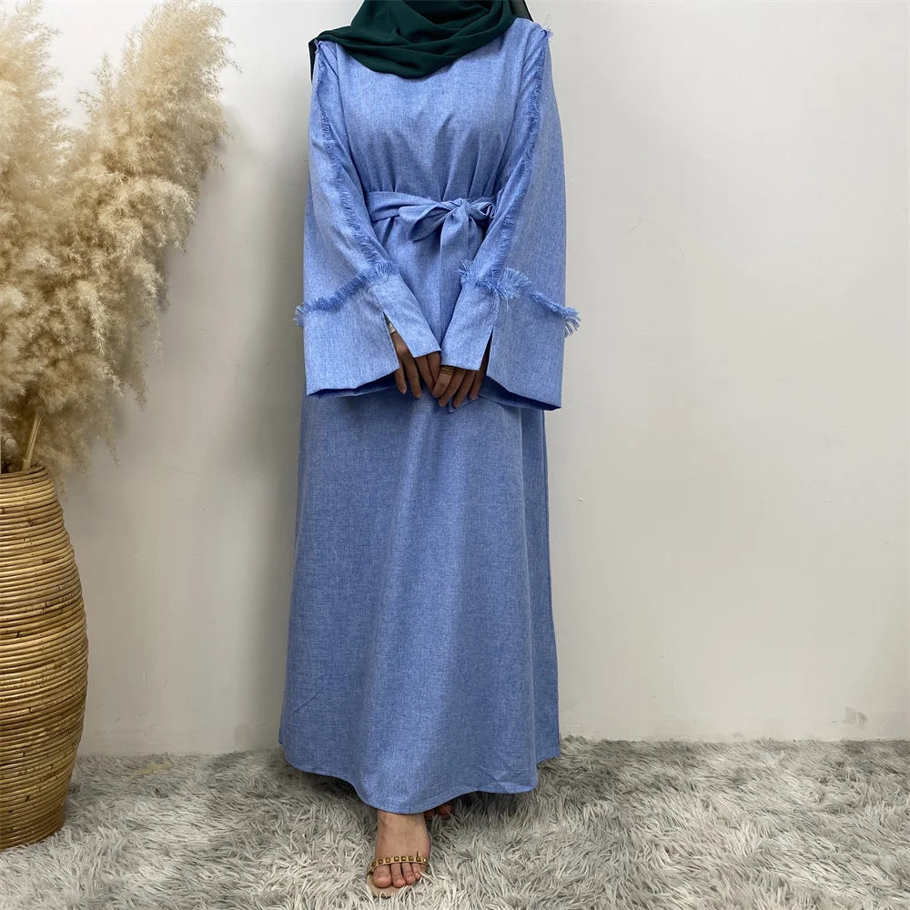 Middle East Muslim new fashion women's dress Dubai Arab Turkey loose women all the elegant long skirt with big swing - Meesal