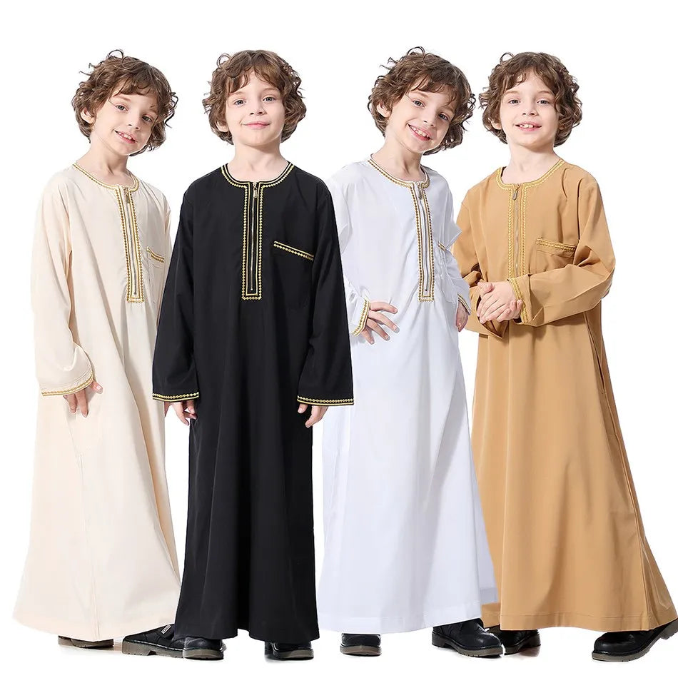 Summer Muslim Kids Robe - Meesal