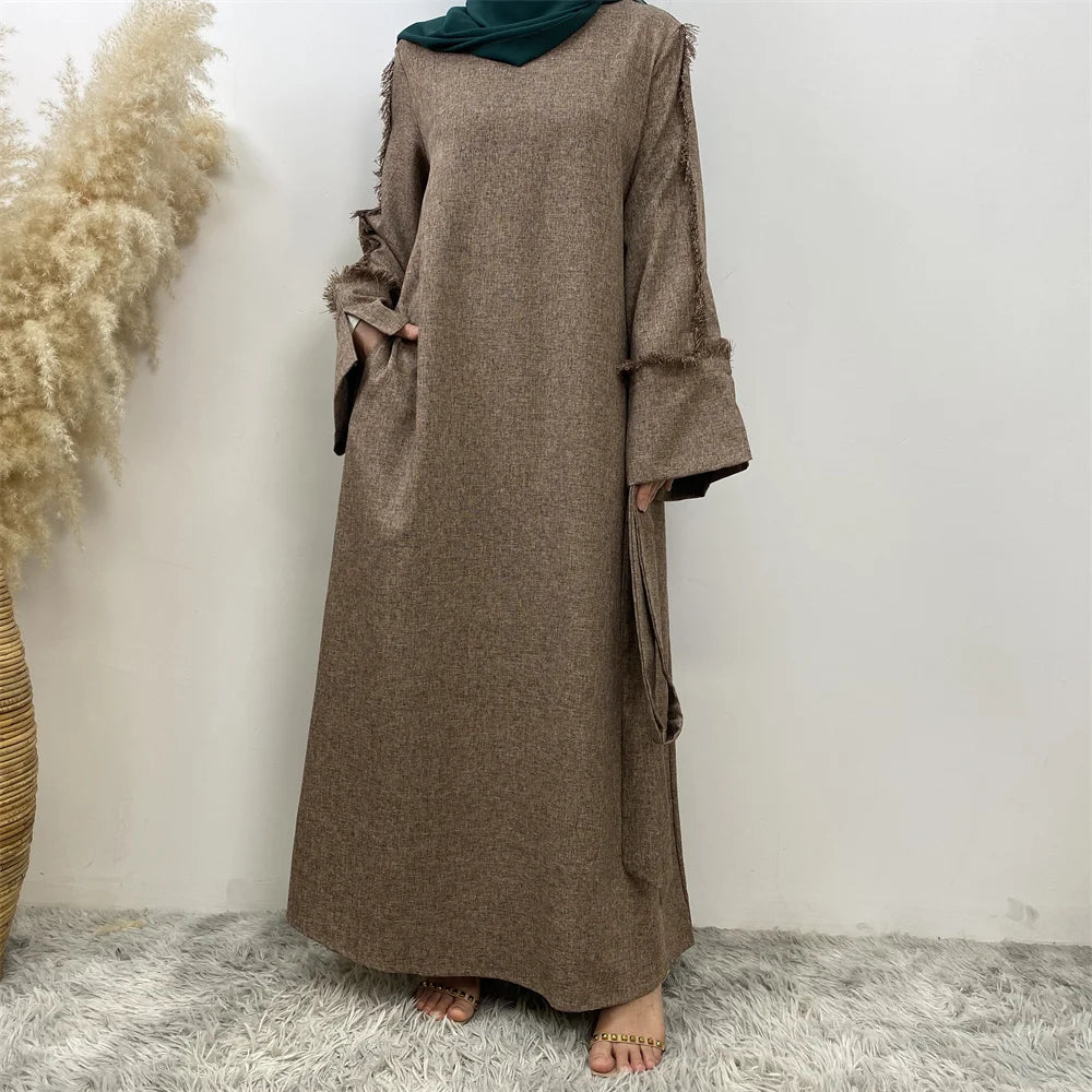 Middle East Muslim new fashion women's dress Dubai Arab Turkey loose women all the elegant long skirt with big swing - Meesal