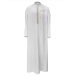 Men's Kaftan Stand Collar Jubba Thobe - Meesal
