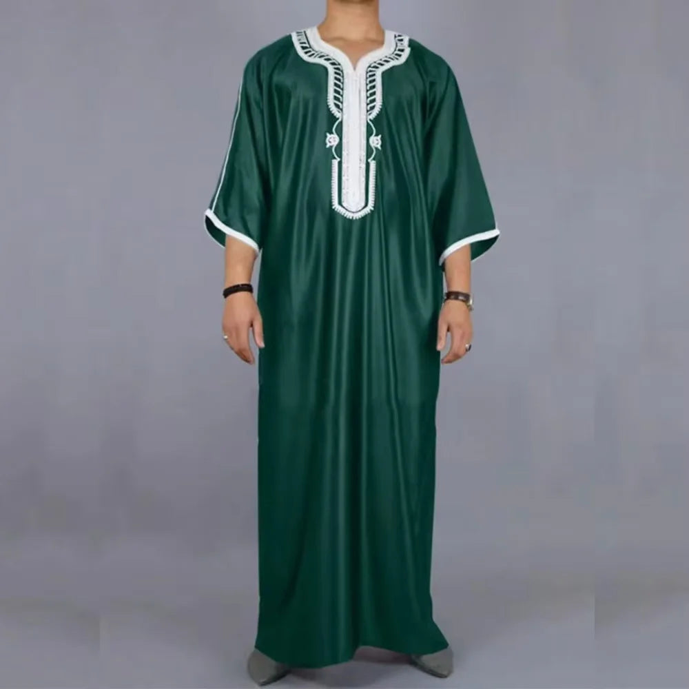 Elegant Embroidery Men's Robe - Meesal