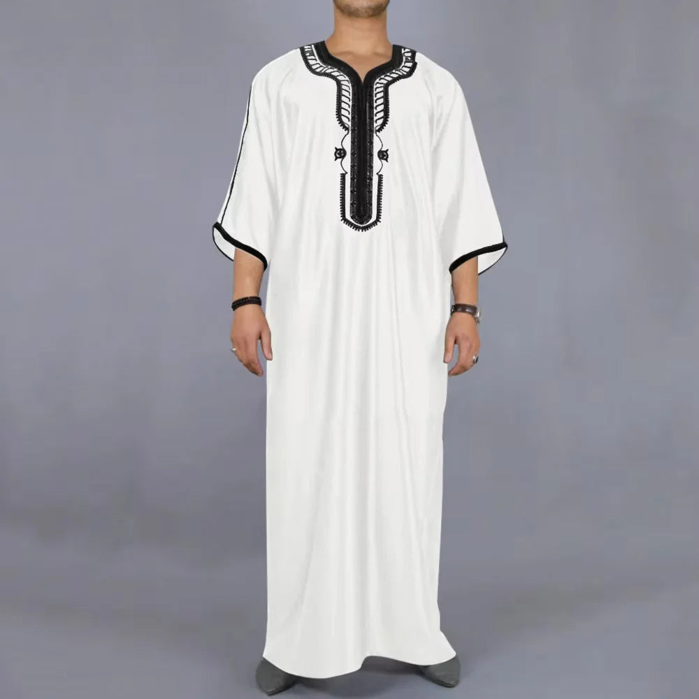 Elegant Embroidery Men's Robe - Meesal