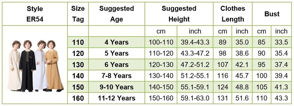 Summer Muslim Kids Robe - Meesal