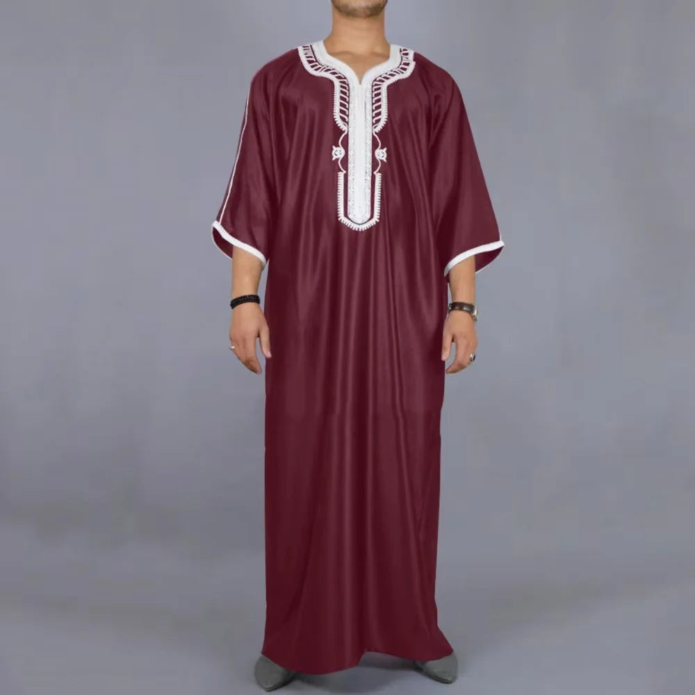 Elegant Embroidery Men's Robe - Meesal