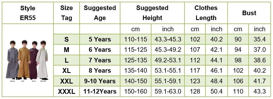 Arab Muslim Kids Robe - Meesal