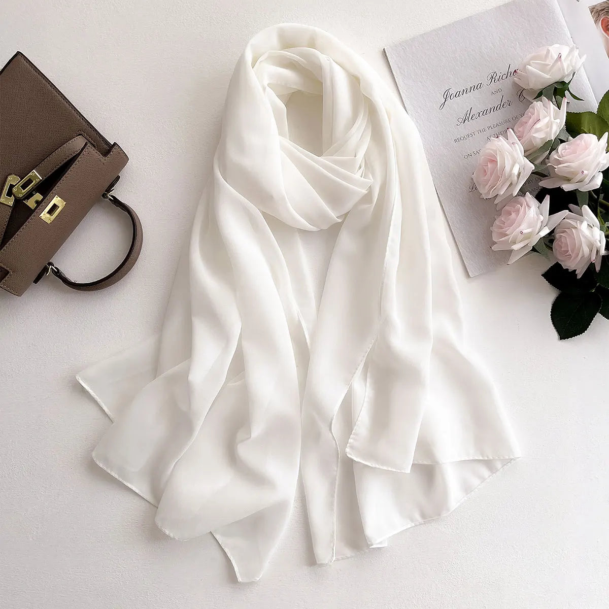 2025 Women Chiffon Hijab Scarf Premium Chiffon Muslim Hijabs Plain Good Stitching Maxi Wrap Musulman Femme Solid Color Shawls - Meesal