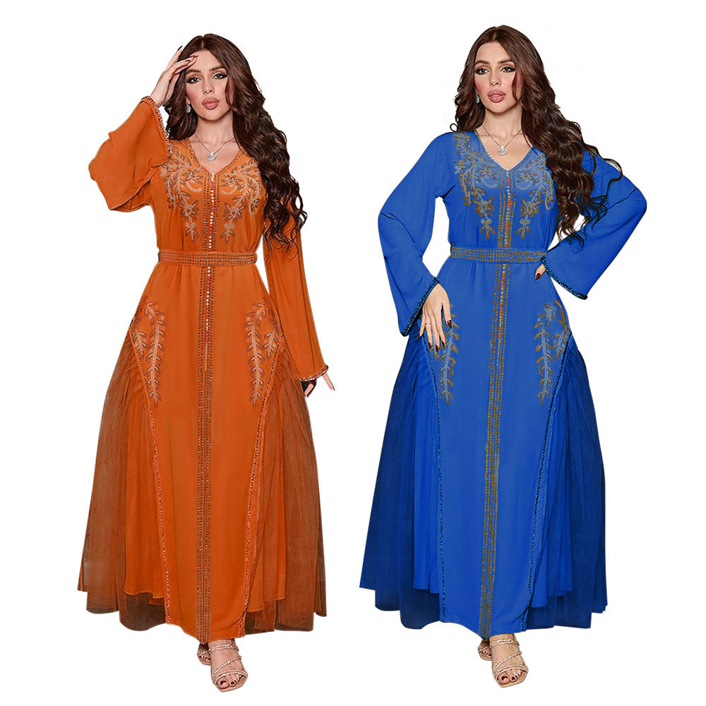 Middle East Diamond Beaded Dress Dress Women - Meesal