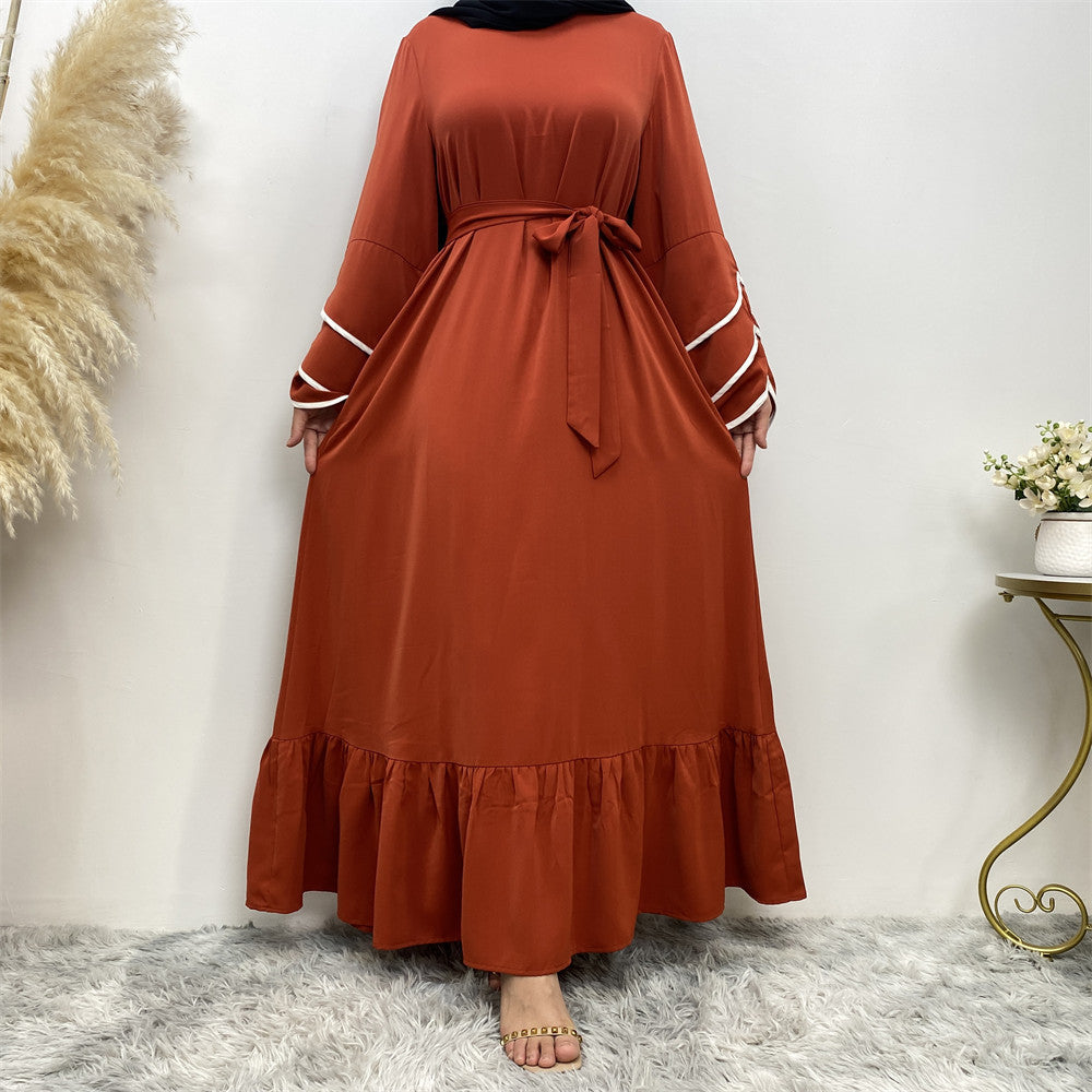 Muslim Fashion Dress At Hem For Women - Meesal