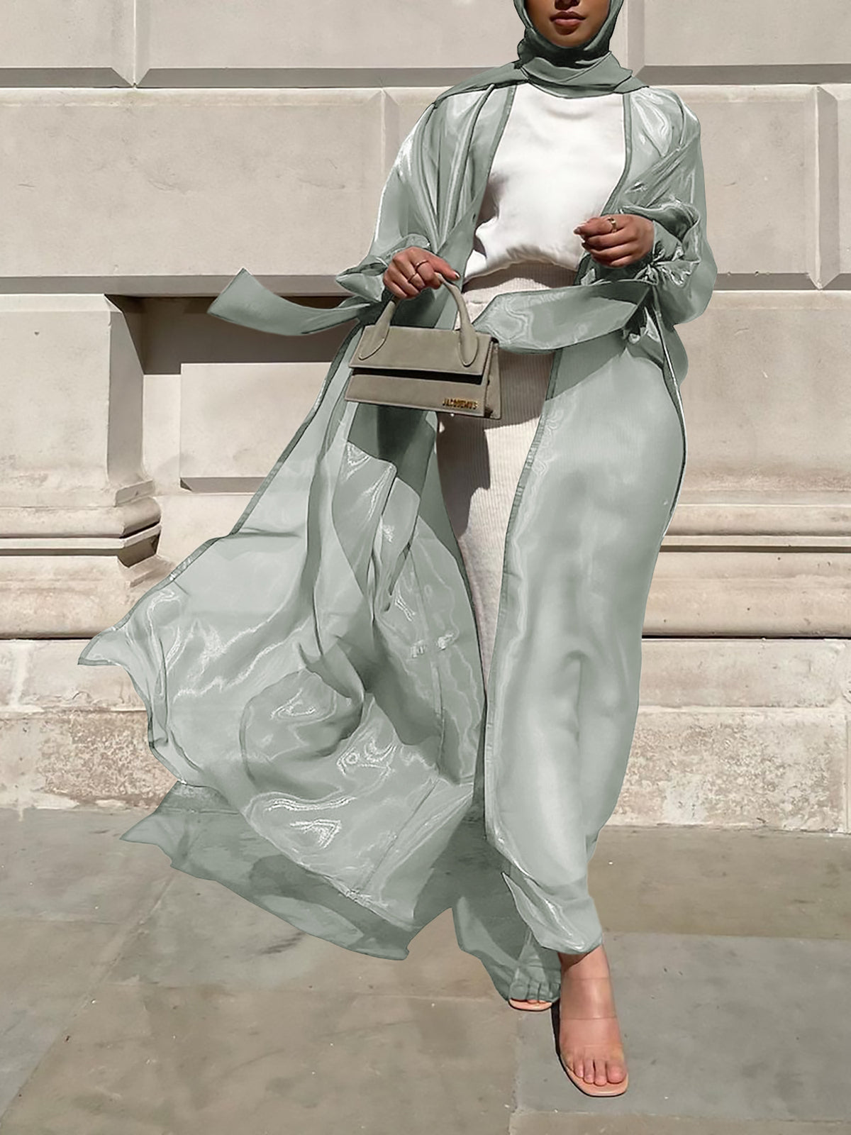 Puff Sleeve Cardigan Summer European And American Dubai Elegant Coat - Meesal