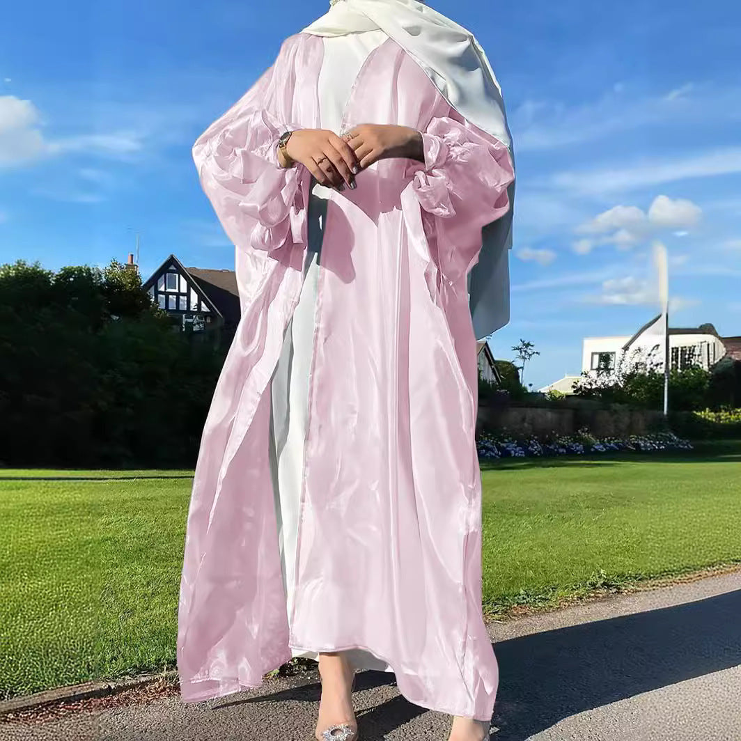 Puff Sleeve Cardigan Summer European And American Dubai Elegant Coat - Meesal