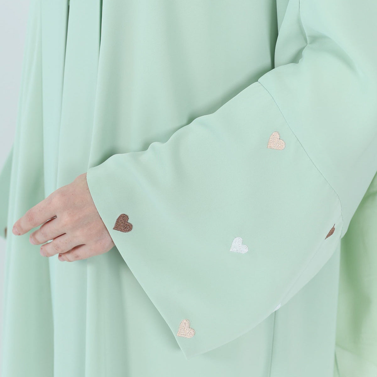 Dubai Love Embroidered Elegant Cardigan Robe - Meesal