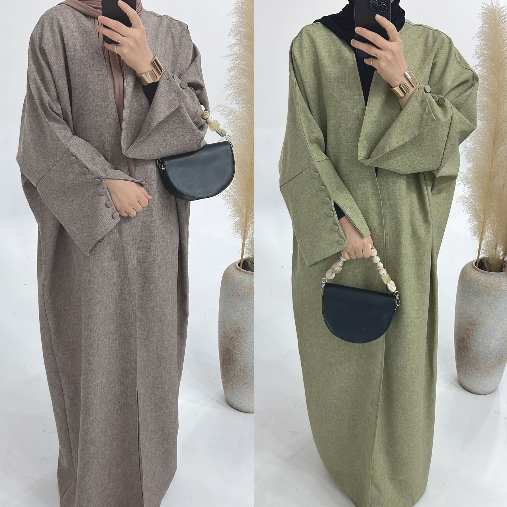 Dubai Middle East Turkey Loose Plus Size Elegant Cardigan Robe - Meesal