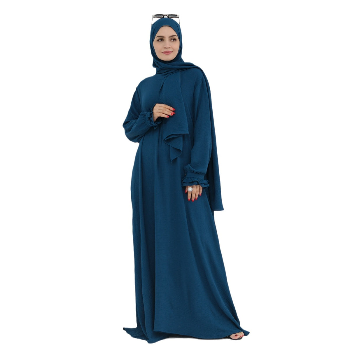 Middle East Dubai Turkey Headscarf Dress - Meesal