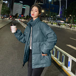 Thicken Cotton Clothes Korean Style Bright Leather Student Fashion - Meesal