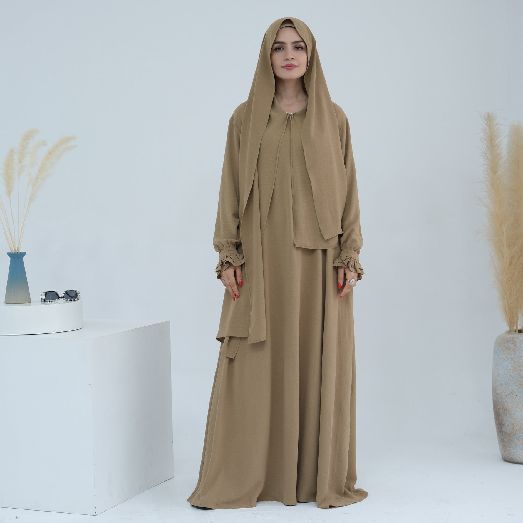 Middle East Dubai Turkey Headscarf Dress - Meesal