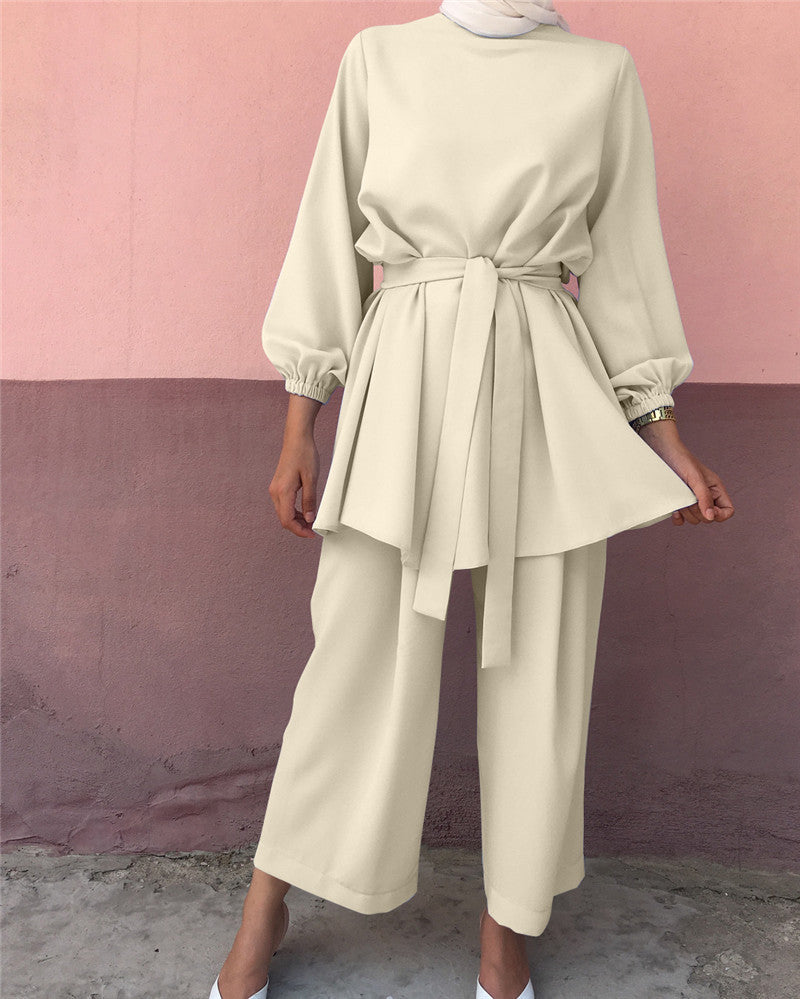 Wide leg pants dress Dubai suit - Meesal