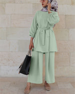 Wide leg pants dress Dubai suit - Meesal