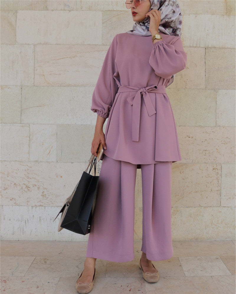 Wide leg pants dress Dubai suit - Meesal