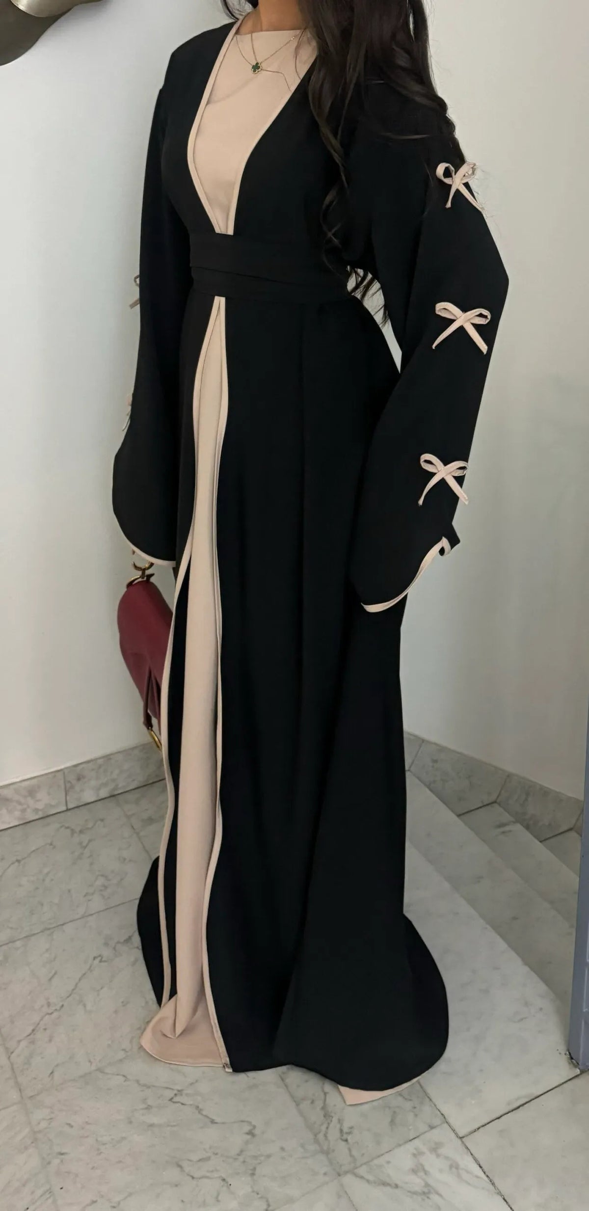Middle East Dubai Pure Beauty Bow Robe Dress - Meesal
