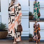 Muslim Suit Two-piece Spring And Autumn Clothing Retro Long Shirt Wide Leg Pants Suit - Meesal