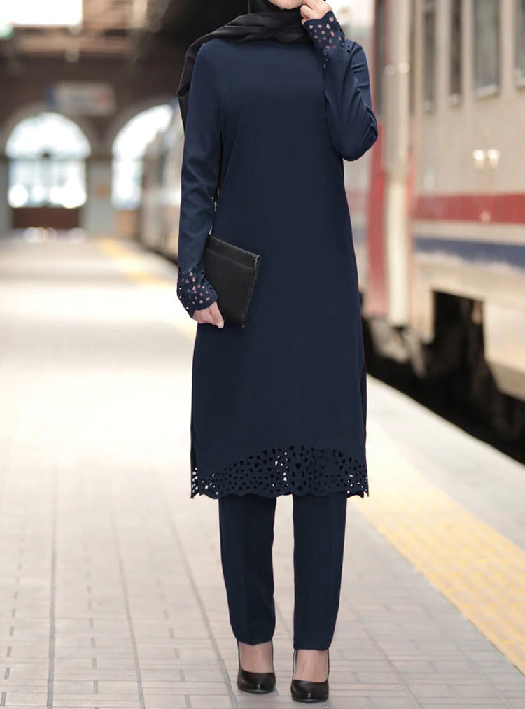 Muslim women's suit abaya two-piece suit - Meesal