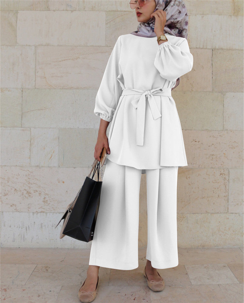Wide leg pants dress Dubai suit - Meesal