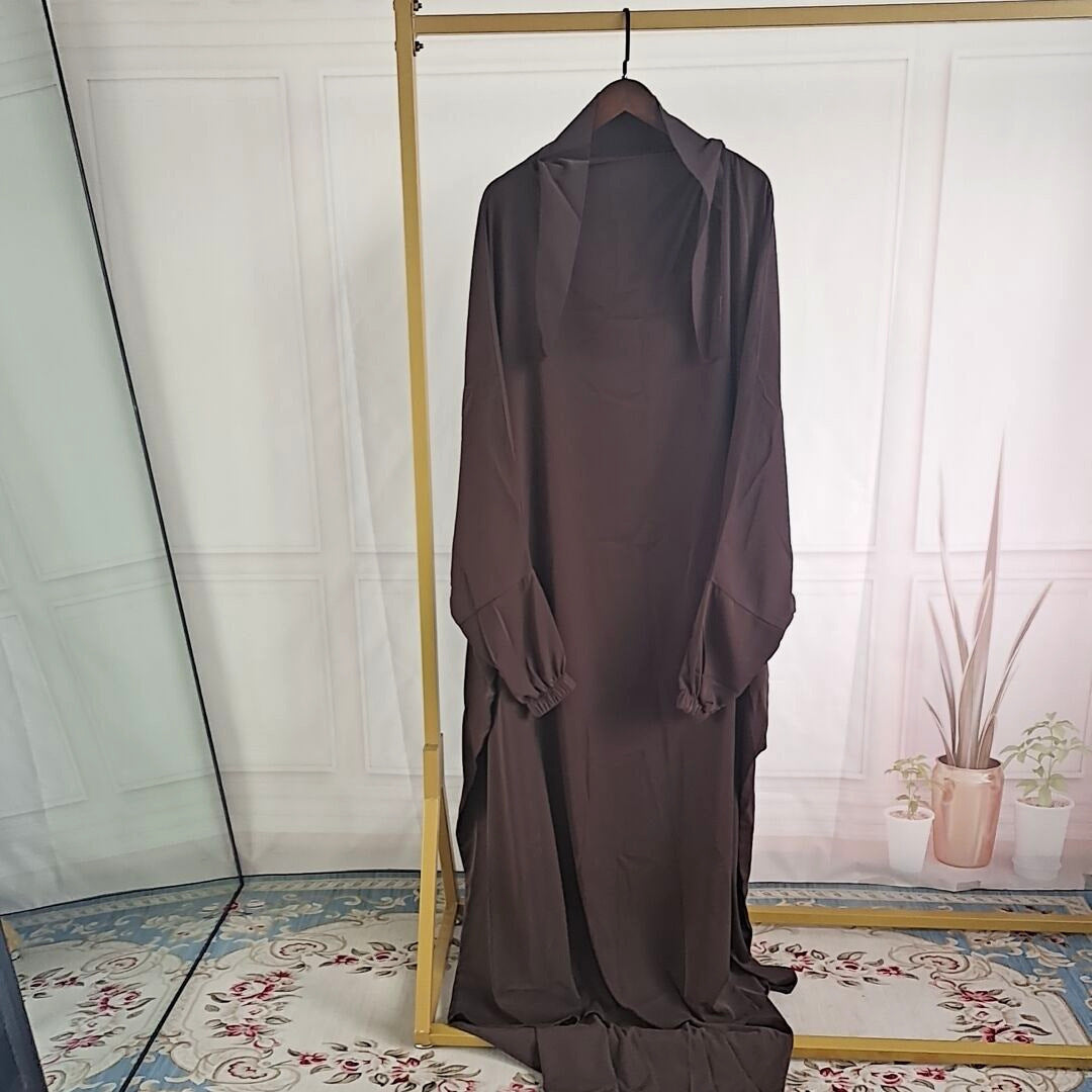 Amazon Abaya Dubai Turkey One-piece Prayer Dress - Meesal