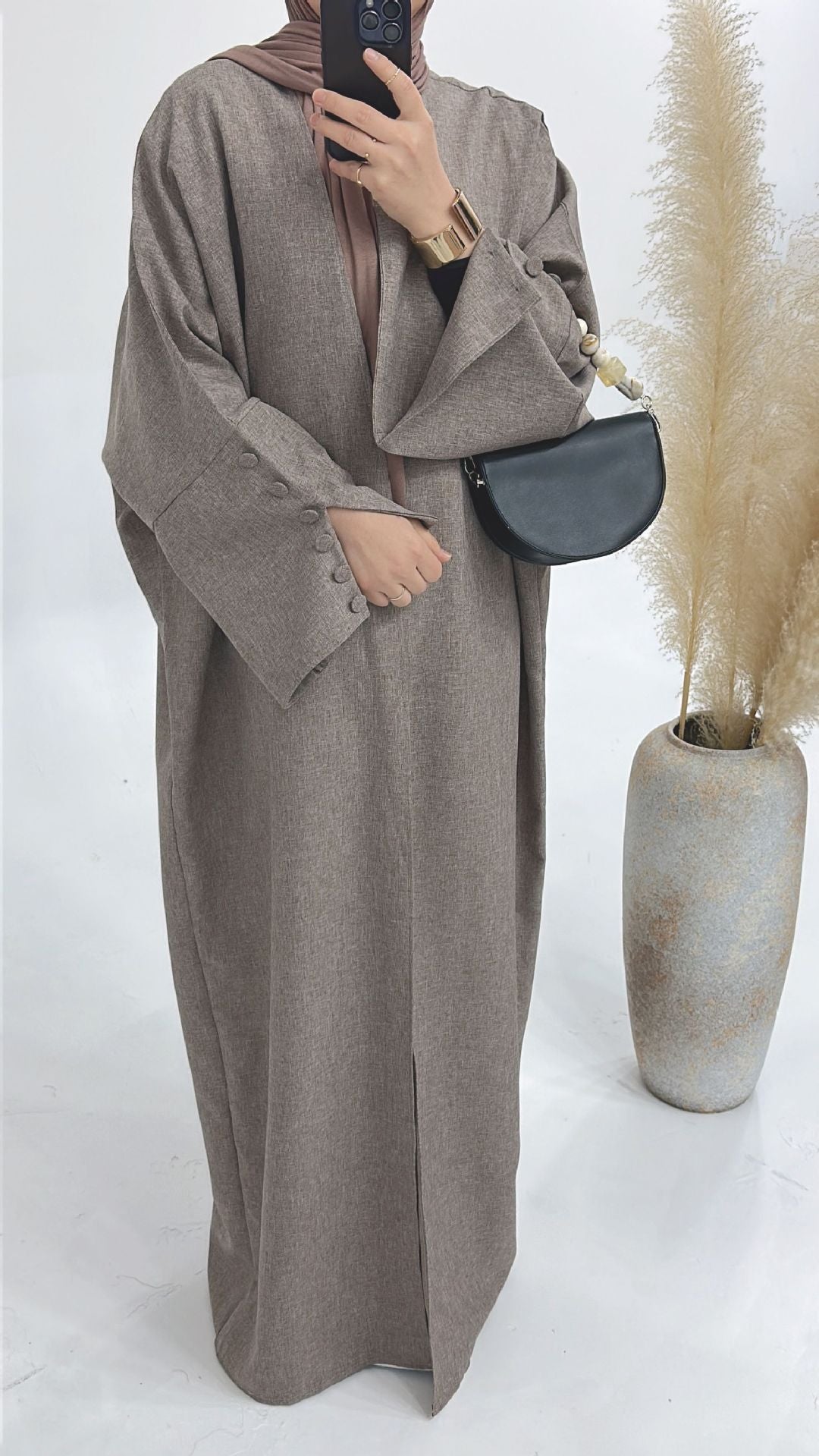 Dubai Middle East Turkey Loose Plus Size Elegant Cardigan Robe - Meesal
