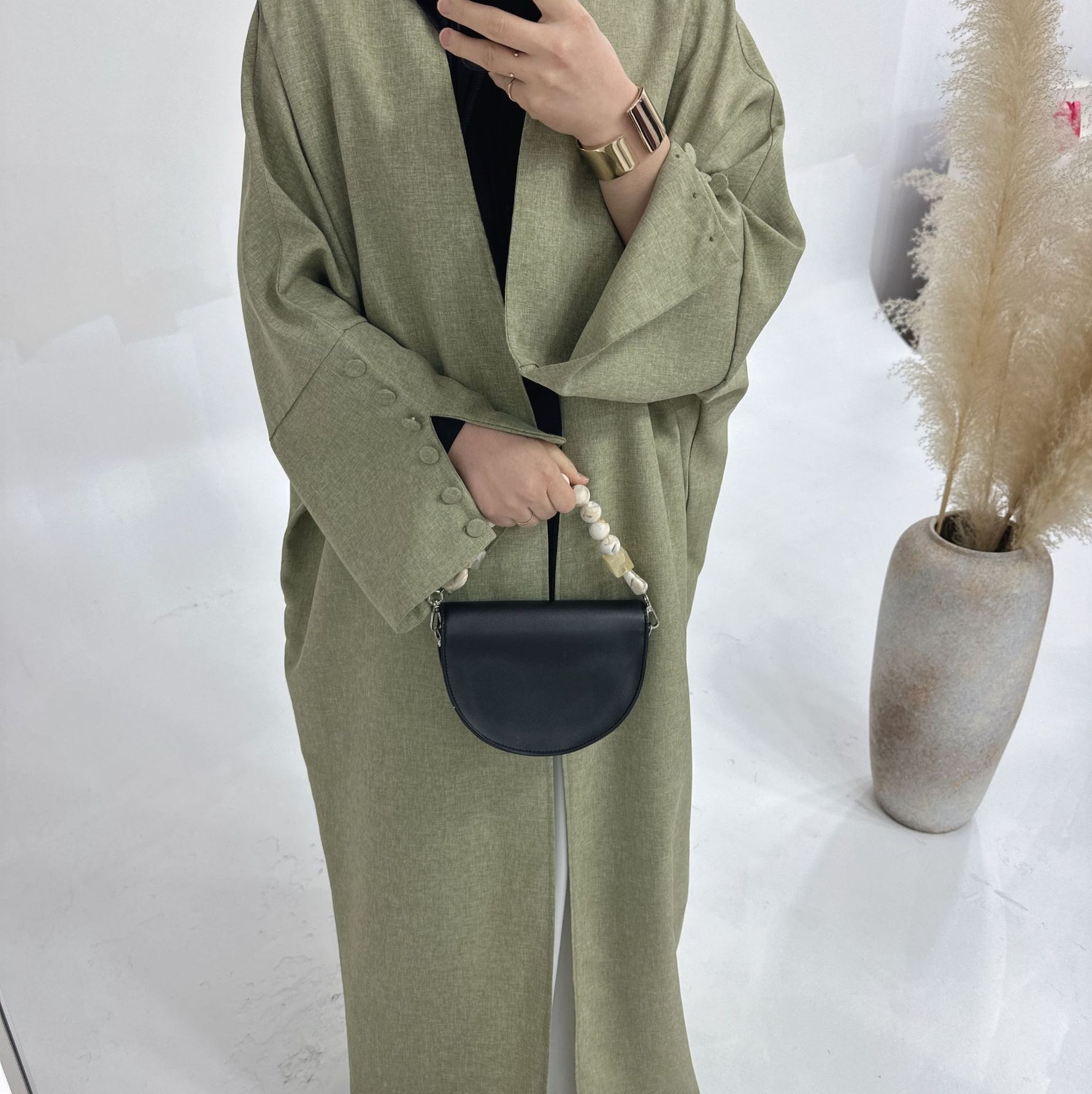 Dubai Middle East Turkey Loose Plus Size Elegant Cardigan Robe - Meesal