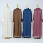 Turkey Dubai Exquisite Pure Color Tied Dress - Meesal