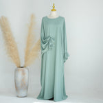 Middle East Dubai Turkey Solid Color Dress Leisure - Meesal