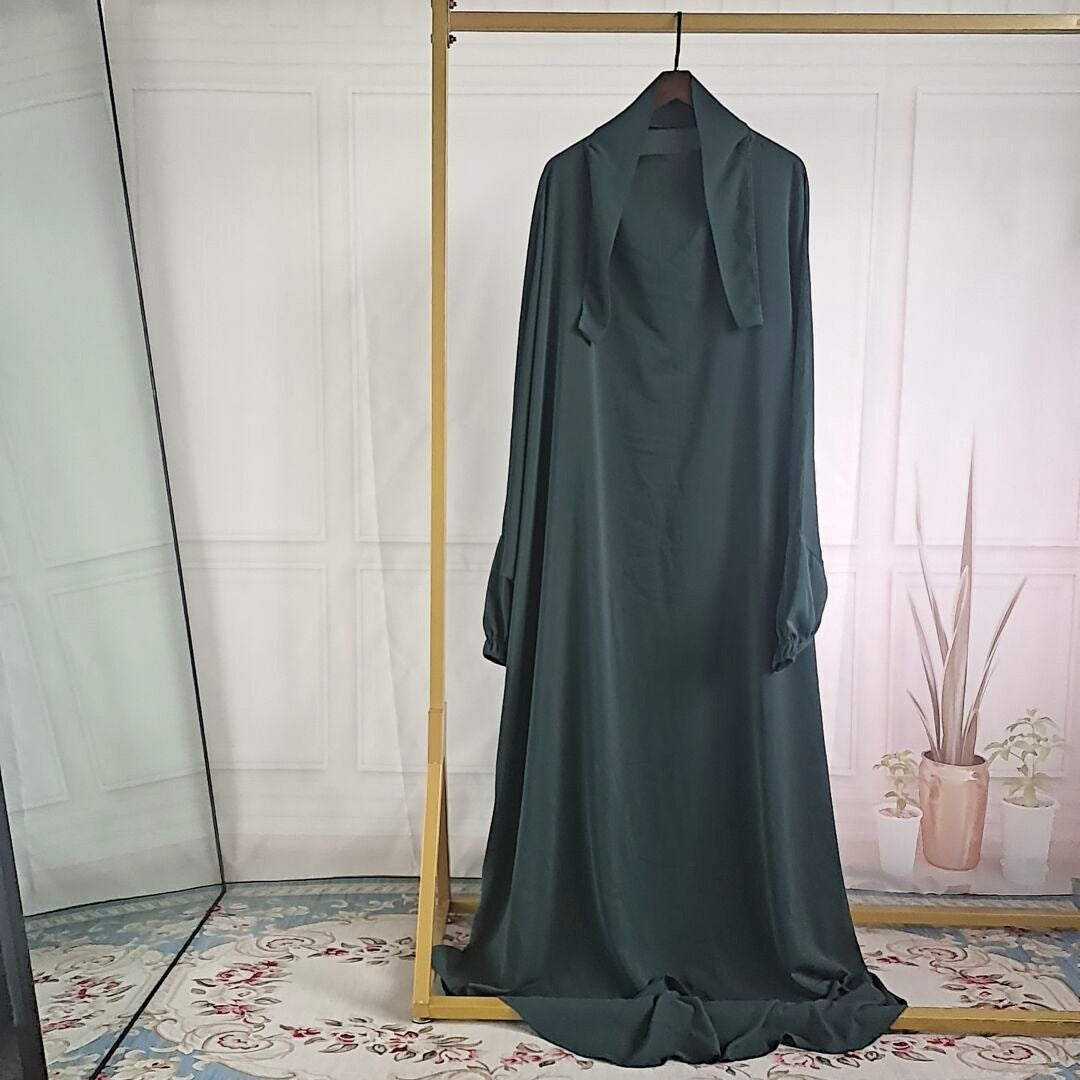 Amazon Abaya Dubai Turkey One-piece Prayer Dress - Meesal