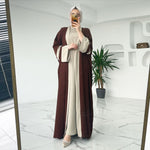 Women's Muslim Long Dress Abaya Two-piece Suit - Meesal