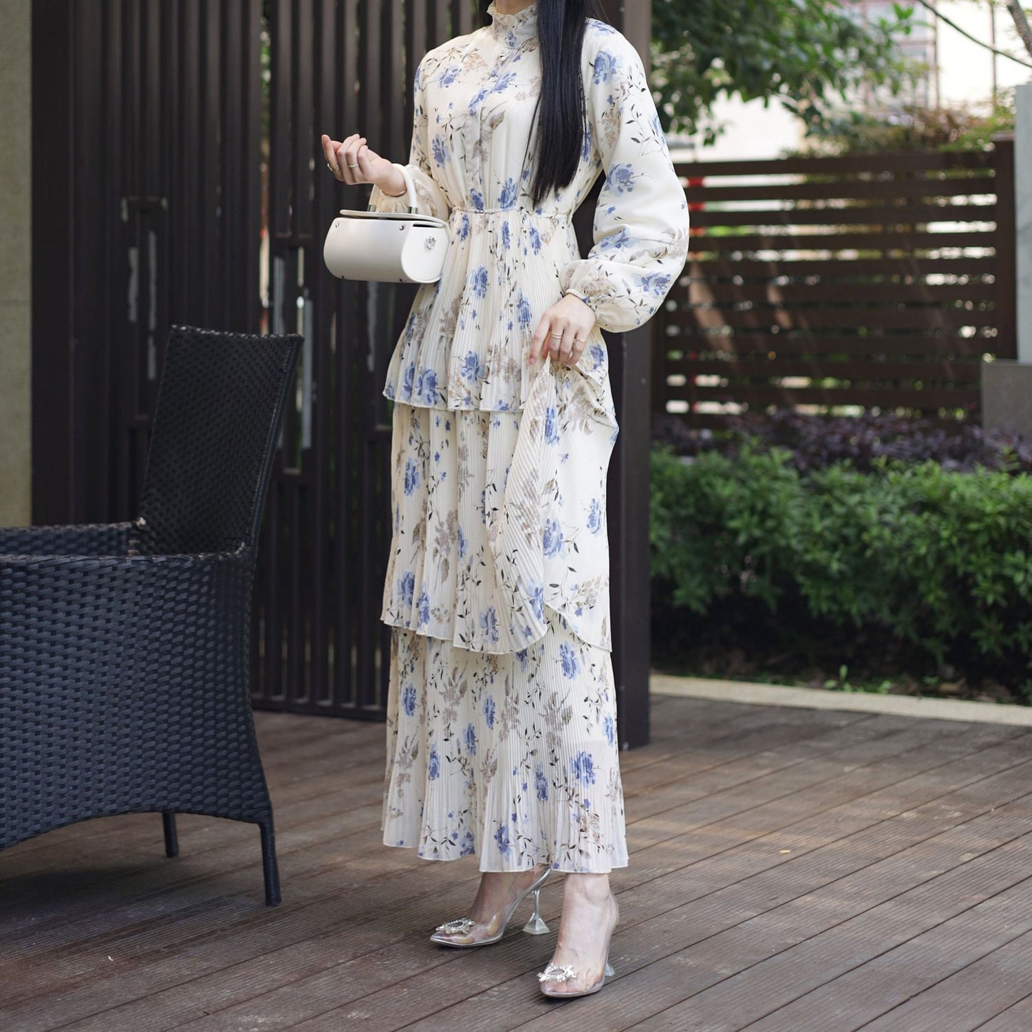 European And American Middle East Pure Meiqi Printed Dress - Meesal