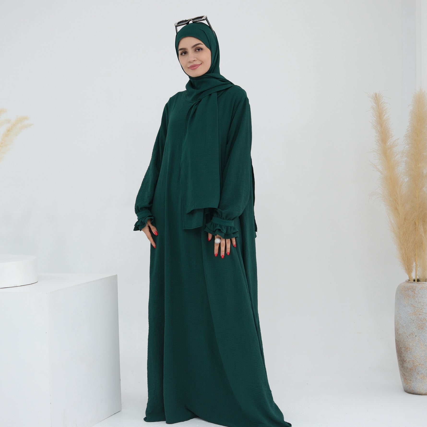 Middle East Dubai Turkey Headscarf Dress - Meesal