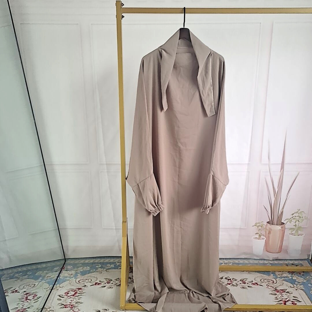 Amazon Abaya Dubai Turkey One-piece Prayer Dress - Meesal